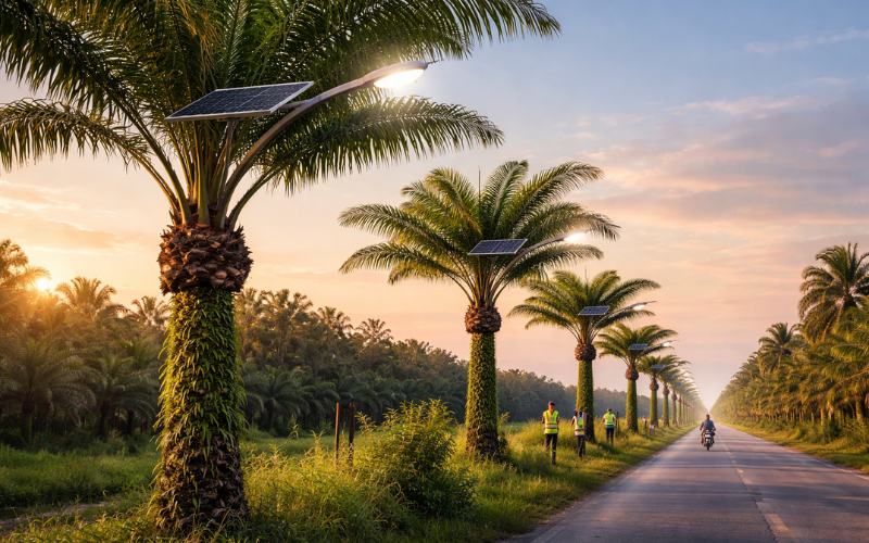 Oil Palm Lamp Project Street Lamp Oil Palm